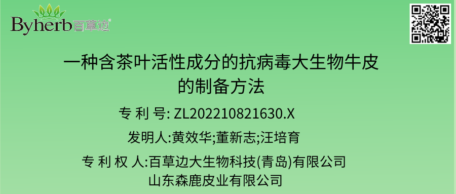 一种含茶叶活性成分的抗病毒大生物牛皮的制备方法.png